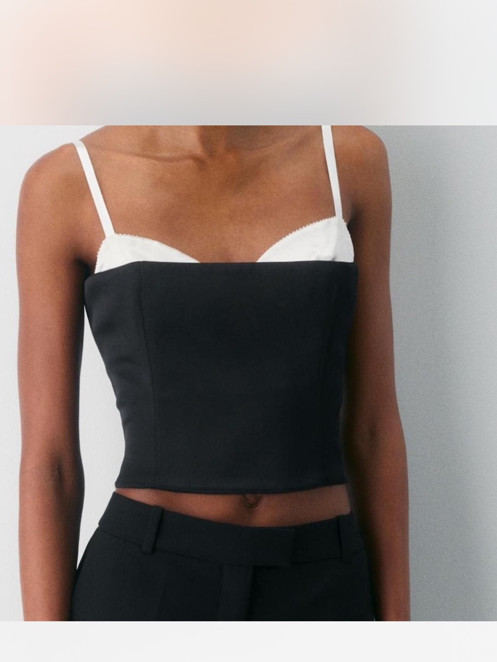 Aritzia hypnotize bustier Corset Black and White Top